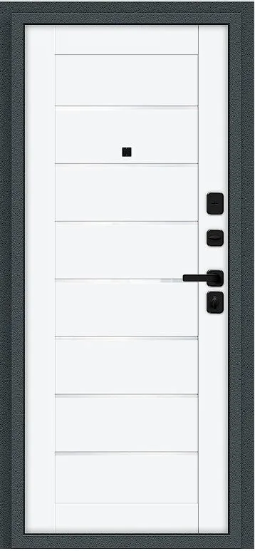 Товар Дверь Браво Техно/SBlack Старк антрацит/White Silk DIS007422