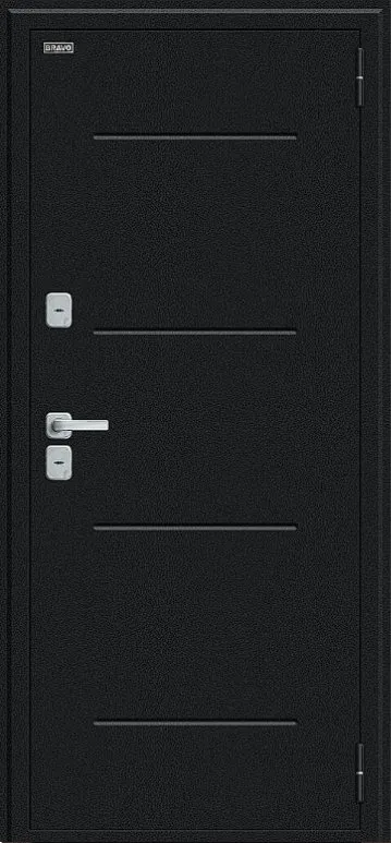 Товар Дверь Браво Thermo Лайн/BChrome Букле черное/Wenge Melinga DIS007440